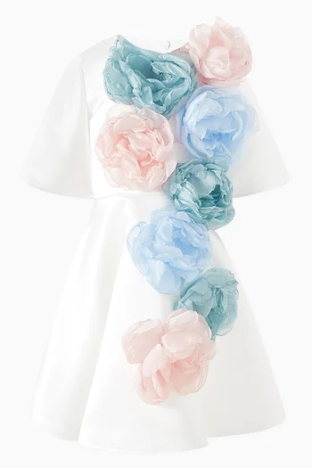 فستان برقع زهور فاتح