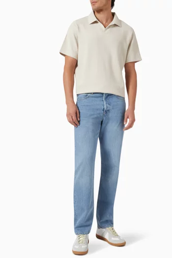Short-sleeve Polo Shirt in Jacquard