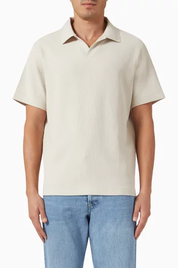 Short-sleeve Polo Shirt in Jacquard