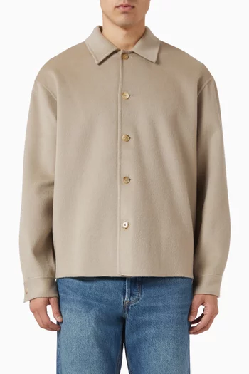 Double Face Shirt Jacket in Wool