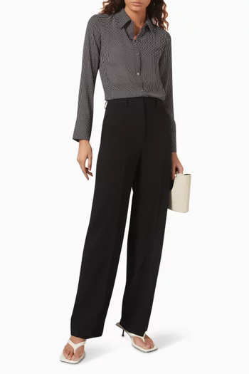 Slim-fit Blouse in Satin