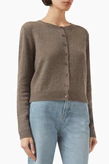 Clara Crew Cardigan in Cashmere