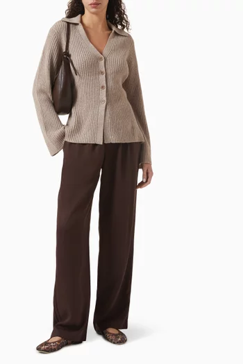 Shea Collared Cardigan in Cashmere