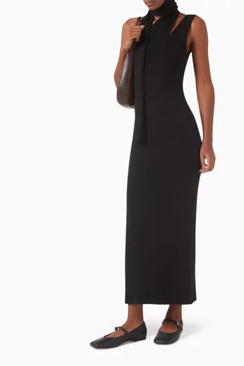 Julianna Scarf Sweater Maxi Dress in Cashmere