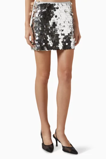 Carla Low-waist Mini Skirt in Satin