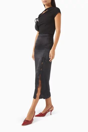 Mira Midi Skirt in Silk