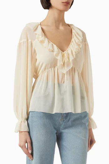 Wyn Top in Crepe