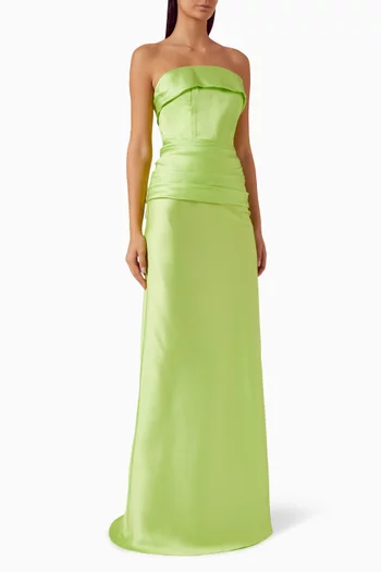 Illuminated Illusion Gown in Satin