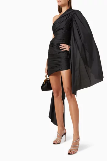 Ethereal Edge Mini Dress in Taffeta