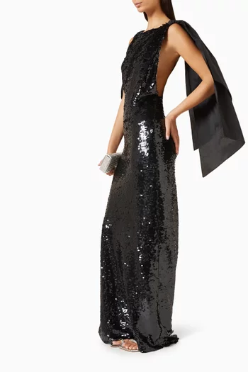 Glimmer Sequin-embellished Maxi Dress