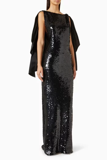 Glimmer Sequin-embellished Maxi Dress