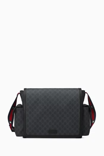 Medium Diaper Bag in GG Supreme Canvas