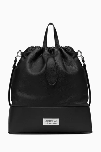 Medium 5AC Daily Drawstring Backpack in Grainy Leather