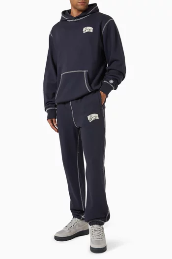 Arch Logo Popover Hoodie in Cotton Jersey