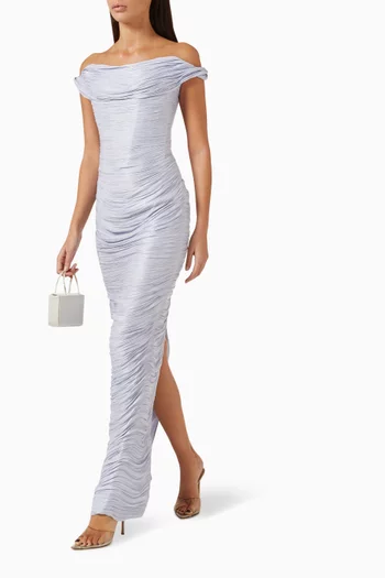 Off-shoulder Maxi Dress