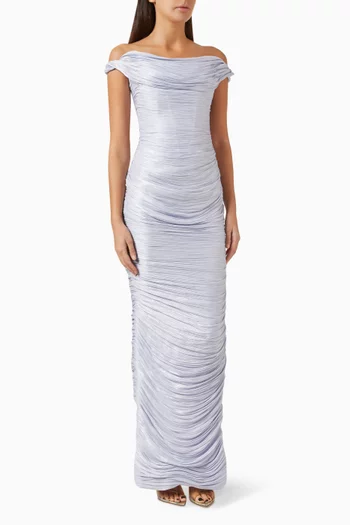 Off-shoulder Maxi Dress