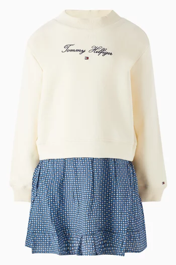 Sweatshirt Dress in Cotton