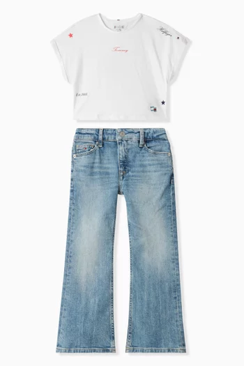 Vintage Wash Bootcut Jeans