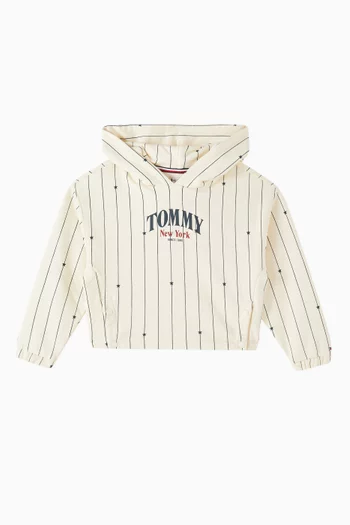 NYC Star Stripe Hoodie in Cotton