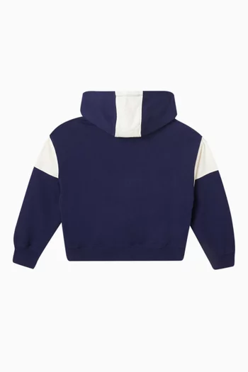 Colour-blocked Varsity Hoodie in Cotton