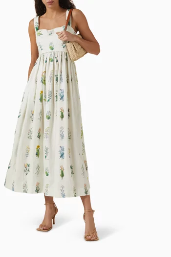 Greenhouse Floral Sundress in Linen