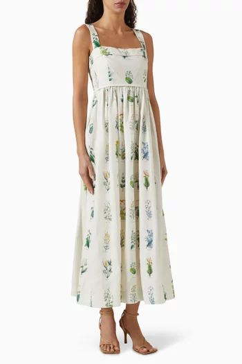 Greenhouse Floral Sundress in Linen