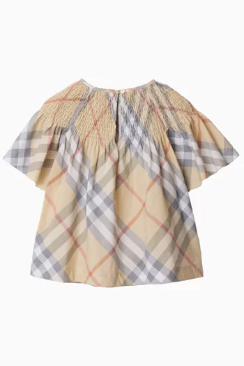 Plaid Pattern Top in Cotton