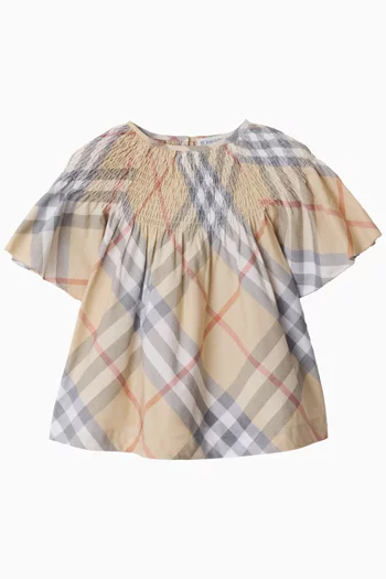 Plaid Pattern Top in Cotton