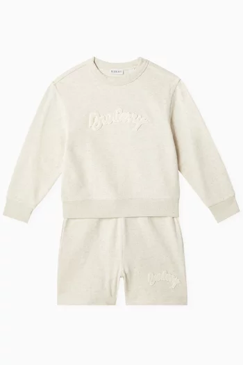 Logo-patch Sweatshirt in Cotton-linen