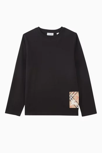 Vintage Check-patch Sweatshirt