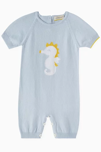 Seahorse Romper in Silk-cotton