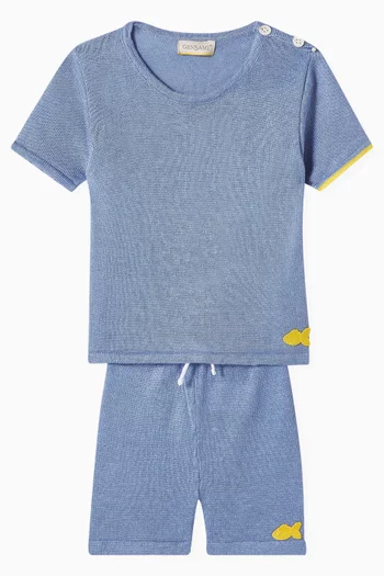 Knitted T-shirt  in Cotton-blend