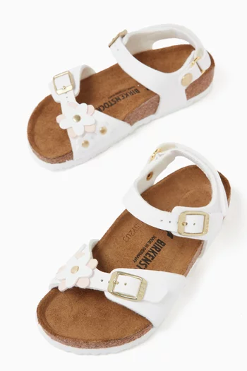 Rio Flower Sandals in Birko-Flor® & Suede