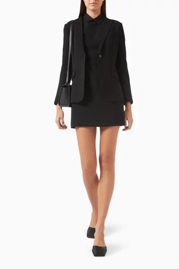Shift Mini Dress in Japanese Crepe