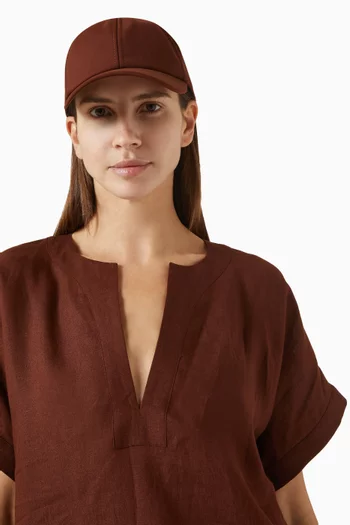 Stuart Cap in Peau Douce fabric