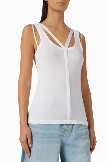 Strap Racerback Tank Top in Pima Cotton Blend