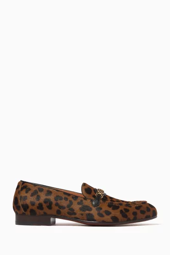 Whitney Loafers in Leopard-print Calf Hair