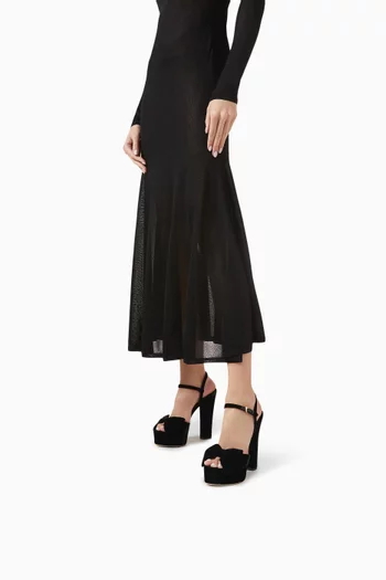 Brigitte 130 Platform Sandals in Velvet