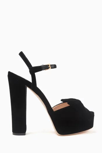 Brigitte 130 Platform Sandals in Velvet