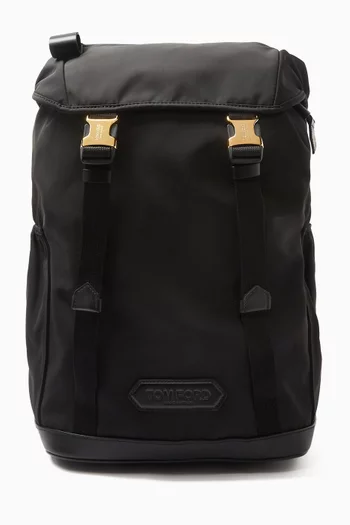 Backpack in Nylon & Leather