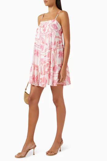 Bria Tiered Mini Dress in Viscose