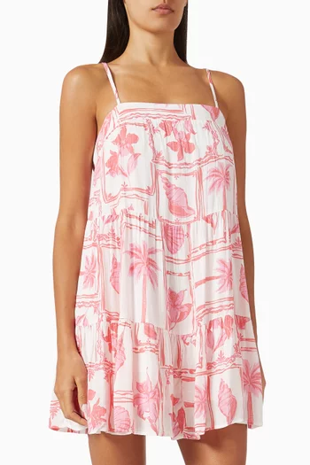 Bria Tiered Mini Dress in Viscose