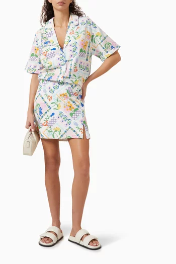 Nikita Mini Skirt in Cotton Blend