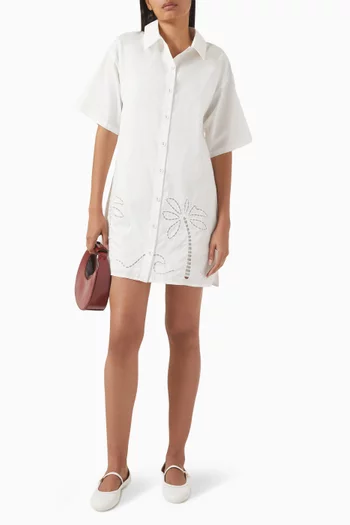 Romina Broderie Shirtdress in Cotton