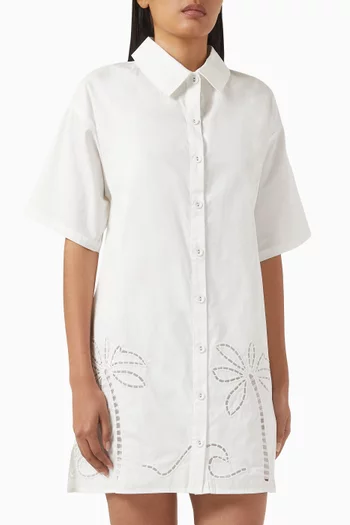 Romina Broderie Shirtdress in Cotton