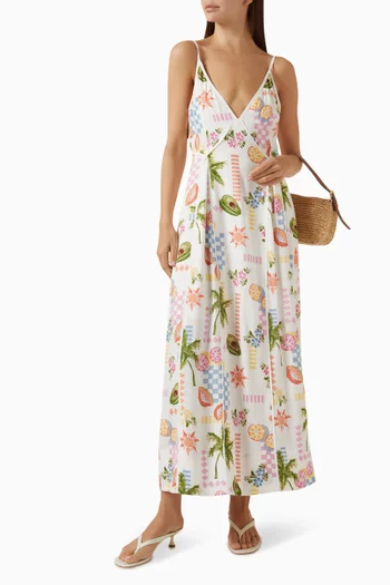 Gracie Midi Dress in Viscose Blend