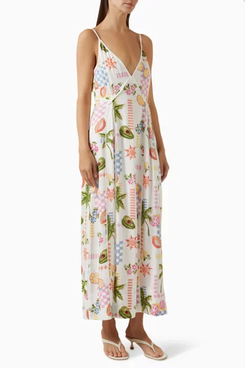 Gracie Midi Dress in Viscose Blend