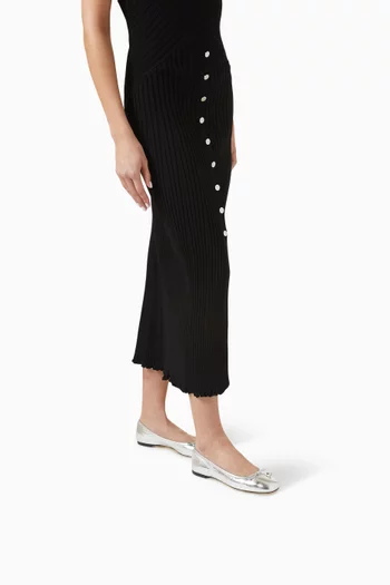 Elme Ballet Flats in Metallic Nappa
