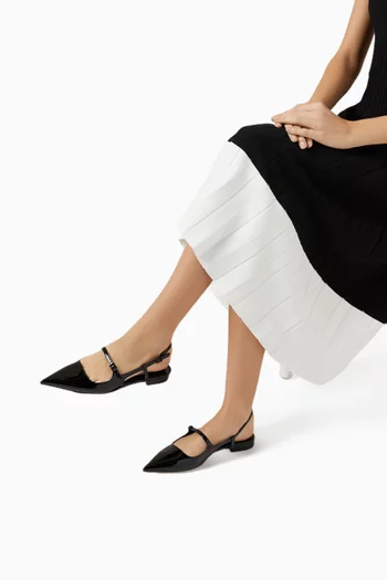 Didi Slingback Sandals in Patent Leather