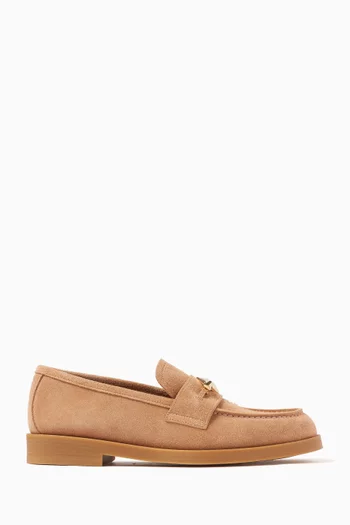 Maddie Diamond Loafers in Velvet Suede